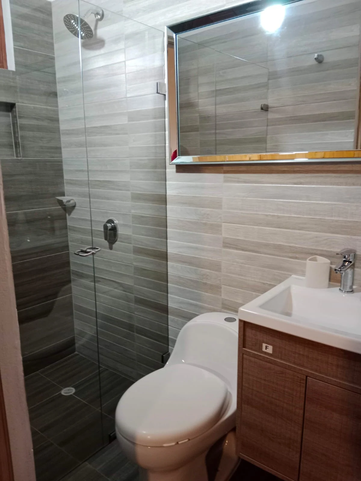 Baño de la cabaña amoblada